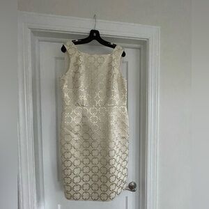 Talbots NWT Gold Chain Print Dress Sz 12